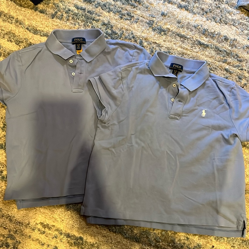 Polo Ralph Lauren blue polo uniform shirts kids size xl 14-16